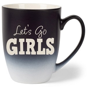 100 North Black and White Two Toned Ombre, 10 Ounce, Comfortably Fits Your Hands, Ceramic Tea Coffee Cup Mug, Let's Go Girls - 1 of 1
