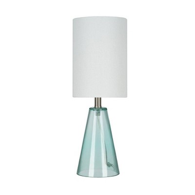 14" Glass Accent Table Lamp Teal - Cresswell Lighting