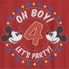 Boy's Mickey & Friends 4th Birthday Oh Boy Let's Party Mickey T-Shirt - 2 of 4