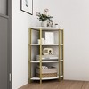 4-Tier Corner Open Shelf, Bookcase Freestanding Shelving Unit, Small Bookshelf Plant Stand 31 Inch Height For Living Room, Home Office, Kitchen - 2 of 4