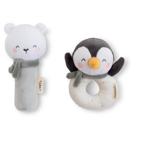 SARO “Polaris” Baby Rattle Set – Plush Rattles, Sensory Toys for Early Development, Promotes Hand-Eye Coordination, Auditory Stimulation - 1 of 2