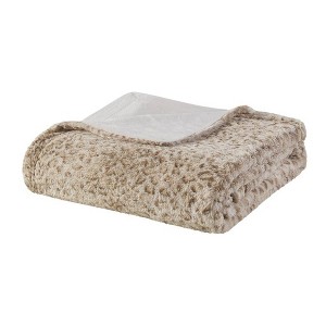 60"x70" Oversized Marselle Faux Fur Throw Blanket - Madison Park - 1 of 4