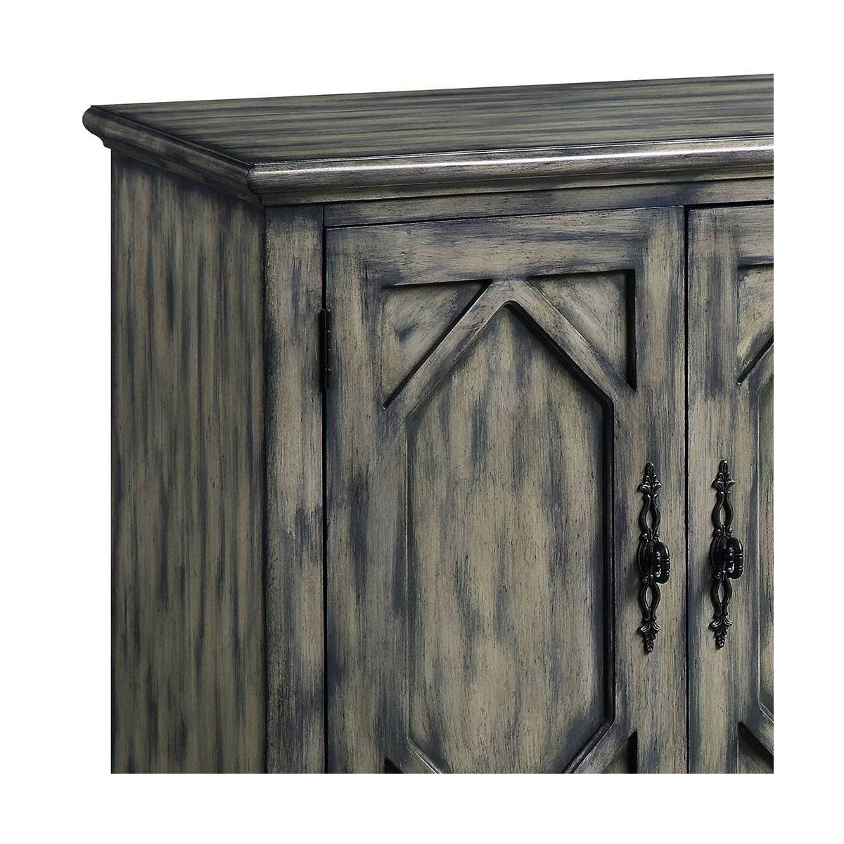 Acme Furniture Pavan Decorative Storage Cabinet Rustic Gray - thumbnail 2
