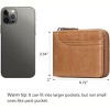 BEAFUP Men's Wallet,RFID Blocking Genuine Leather Wallet - Slim Bifold Front Pocket Wallet with Zipper Closure, Credit Card Holder - 3 of 4