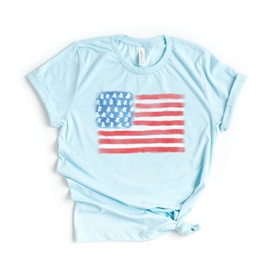 Simply Sage Market American Flag Smudged Short Sleeve Tee