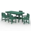 Hyleory HDPE Outdoor Dining Set, 5-Piece Patio Table and Chairs Set, All-Weather Dining Furniture for Backyard, Deck, or Garden - 2 of 4