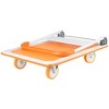 NAYSAYE Heavy Duty Foldable Platform Push Cart Dolly 660 lbs Capacity for Warehouse Moving, Orange, 35.4"*24"*34.6" - 4 of 4