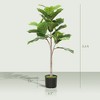 Artificial Fiddle Leaf Fig Tree, 43" Potted Plant with Flocked Soil for Home Office Decor - 3 of 4