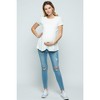 Hello Miz Short Sleeve Layered Wrap Maternity Nursing Top - 4 of 4