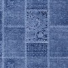 Navy Blue And Denim Blue Patchwork Washable Indoor Outdoor Area Rug - 4 of 4