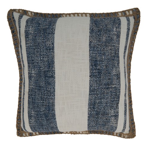 Saro Lifestyle Striped Whipstitch Throw Pillow With Poly Filling : Target