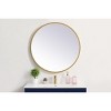 Elegant Lighting Pier 32 inch LED mirror with adjustable color temperature 3000K/4200K/6400K in brass - 2 of 4