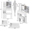 NicBex Makeup Vanity Desk with Left Drawers & Cushioned Stool,Wood Makeup Table with Sliding Mirror for Bedroom - 3 of 4