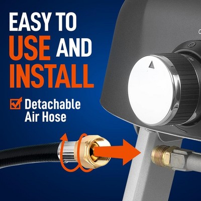 Black Rubber Propane Hose and Regulator Set