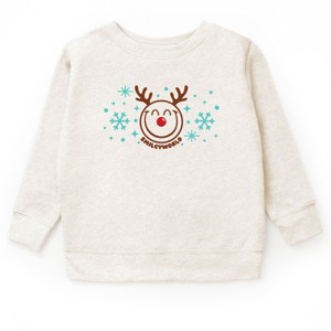 SmileyWorld Reindeer Snowflakes - Toddler Graphic Sweatshirt and Youth Graphic Sweatshirt - 1 of 2