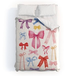 Deny Designs 3pc Full/Queen April Lane Art Cute Bows Ribbons Comforter and Sham Set - 1 of 4