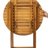 Maliang 3-Piece Acacia Wood Bistro Set, with 1 Coffee Table and 2 Foldable Chairs - 2 of 4