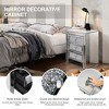 Airsurfer Modern Decorative 3 Drawers Cabinet Chest of Drawers Closet Organizers Crystal Design Storage Cabinet for Living room Office - 4 of 4