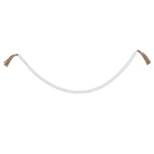 VIP Wood 42.75 in. White Beaded Garland - 1 of 2