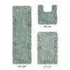 Shaggy Border Collection 3-Piece Bath Rug Set 100% Cotton Tufted Weave Ruffle Border Pattern Bathroom Rug for Machine Washable Bathmat - 2 of 4