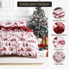 Christmas Reindeer Duvet Cover - Soft Brushed Microfiber Holiday Bedding Set with Zipper Closure (King Size, Christmas Reindeer) - 3 of 4