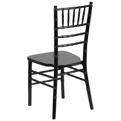 Black Wood Armless Chiavari Dining Chair