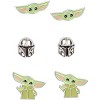 Star Wars The Mandalorian Baby Grogu 6 Pack Costume Jewelry Stud Earrings Set - 4 of 4