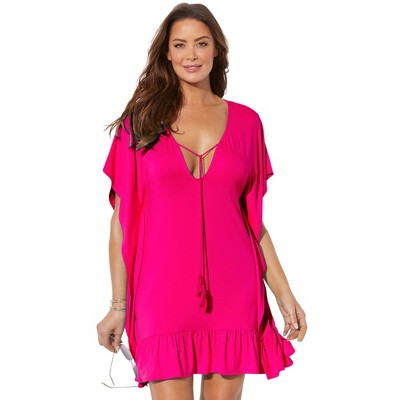 Swimsuits for All Women's Vienna Ruffle Cover Up Tunic (Plus Sizes Available)