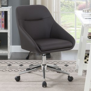 NicBex Ergonomic Swivel Office Chair with Wheels, Adjustable Desk Chair with Metal Base, Modern Upholstered Vanity Chair for Office, Living Room - 1 of 4