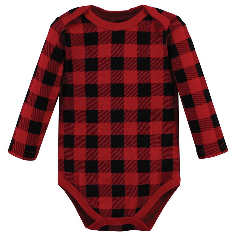 Hudson Baby Unisex Baby Cotton Long-Sleeve Bodysuits, Moose Wonderful Time, 6 of 7