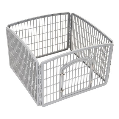 IRIS USA 4-8Panel 24/34"H Plastic Pet Playpen with Door