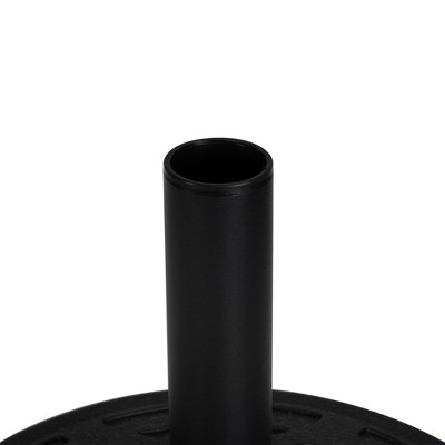 Black Round Concrete Resin Patio Umbrella Base Stand