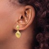 Black Bow Jewelry Double Scalloped Shell Dangle Post Earrings in 14k Yellow Gold - 3 of 4