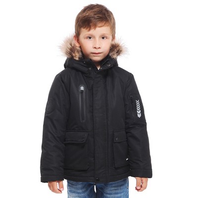 Rokka&Rolla Boys' Winter Coat with Faux Fur Hood Parka Jacket