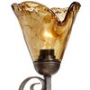 Franklin Iron Works Amber Scroll Rustic Wall Light Golden Bronze 29 1/2" Art Glass Fixture for Bedroom Bathroom Vanity Reading Living Room Hallway - 3 of 4