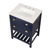 24 Inches Bathroom Vanity Sink Set Freestanding Bathroom Storage Cabinet with Open Shelf Drawers for Home - 3 of 4