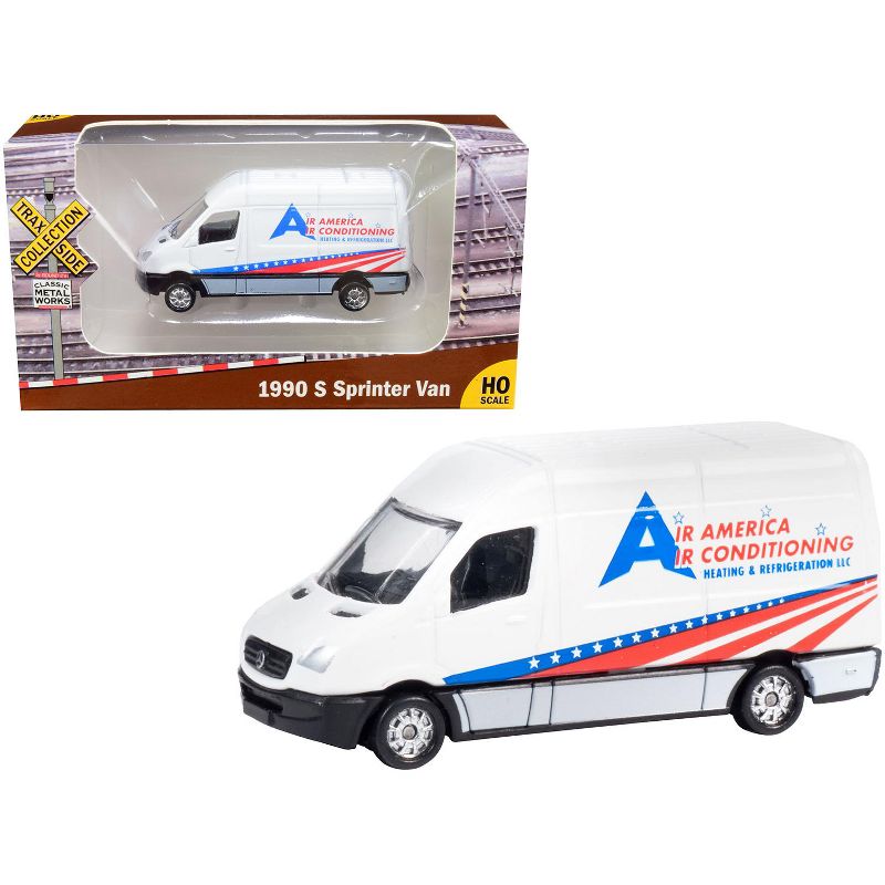 1990 Mercedes Benz Sprinter Van White "Air America Air Conditioning Heating & Refrigeration LLC" 1/87 (HO) Scale Diecast Model by Classic Metal Works, 1 of 4