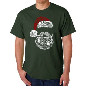 LA Pop Art Santa Pics - Men's Word Art T-Shirt - 1 of 4