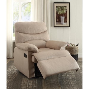 Lyngins Modern Plush Fabric Recliner Chair with Adjustable Back & Footrest,Armchair Accent Chair for Living Room,Bedroom - 1 of 4