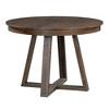 NicBex Round Dining Table Set for 4 Retro Extendable Dining Table with a 16"W Leaf, 4 Upholstered Chairs for Dining Room - 3 of 4