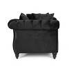 GDFStudio Harrisville Modern Glam Tufted Velvet Chaise Lounge with Accent Throw Pillow - 4 of 4