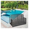 Waterproof Wicker Poolside Storage with Diamond Weave Pattern, Outdoor Patio Deck Box for Towels & Pool Toys, All-Weather , Gray Furniture Organizer - 2 of 4