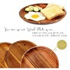 LunaLulinlk Wooden plates Dinner Plates, Acacia Round Wood Plates, Unbreakable Classic Plates, Easy Cleaning - 4 of 4