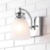 4.88" LED 1-Light Metal/Glass Beverly Contemporary Pendent Chrome - JONATHAN Y: Wall Sconce, Vanity Fixture, ETL Listed - 3 of 4