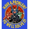 Justice League Have a Problem Yo We'll Solve It Boy's Royal Blue T-shirt - 2 of 3