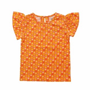 Ola! Otter Flutter Sleeve Top - Indian Flora Orange- Orange - 1 of 3