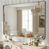 Apmir 60 in. W x 40 in. H Rectangular Aluminum Alloy Framed and Tempered Glass Wall Mirror in Brushed Bronze - 4 of 4