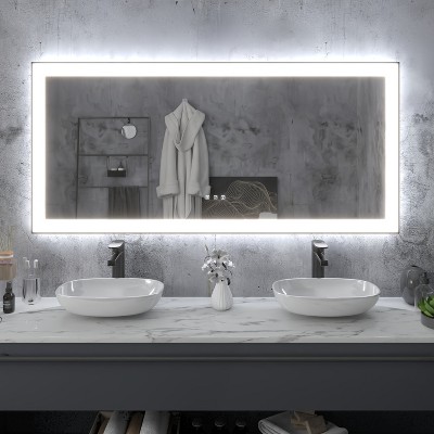 Black Framed LED Mirror