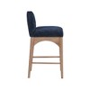 Meridian Furniture,Waldorf Navy Chenille Fabric Stool - 3 of 4