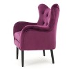 GDFStudio Dejon Mid-Century Modern Tufted Velvet Arm Chair with Wing Back - 4 of 4